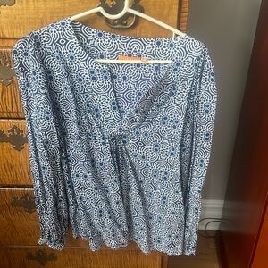 OLIPHANT small blue and white print shirt